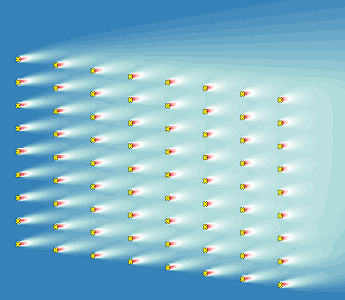 Map of wind speed within a wind farm